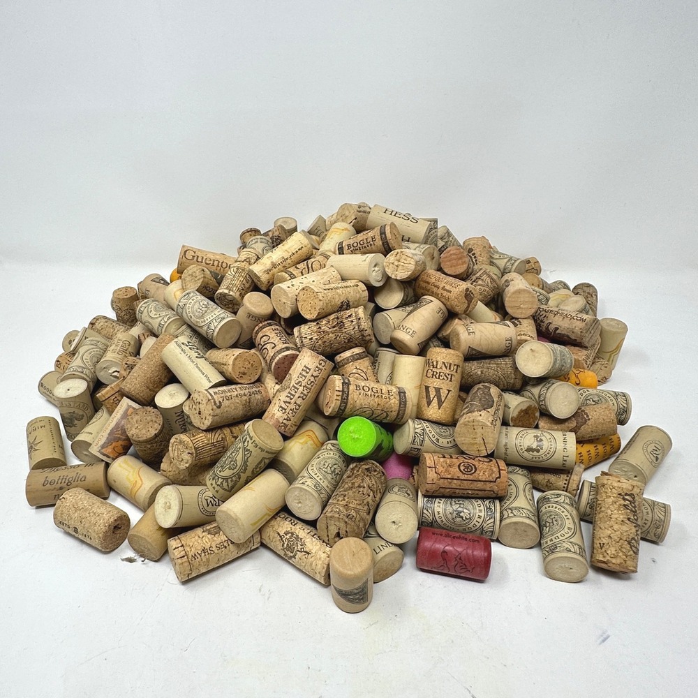 Lot of 300 Assorted Used Wine Corks Mixed Natural Synthetic DIY Craft Projects